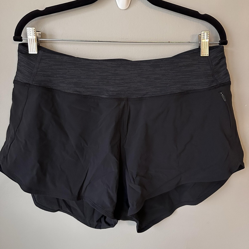 Outdoor Voices Running Shorts Womens‎ XL Black Lined 3 Inseam Athletic Gym